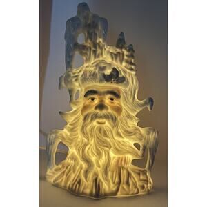 House Of Lloyd 1995 Cosmos Christmas Winter Porcelain Lamp Night Light 10” Santa
